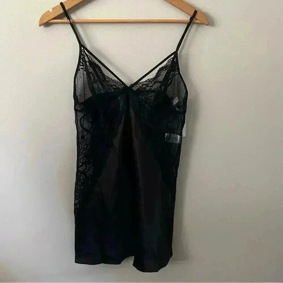 NWT Inbloom Nordstrom Satin  Black Slip/Nightgown mini S - Picture 3 of 5
